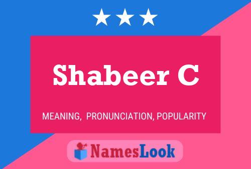 Shabeer C Name Poster