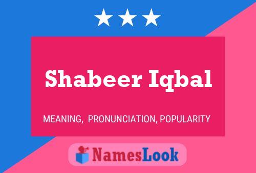 Shabeer Iqbal Name Poster