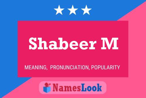 Shabeer M Name Poster