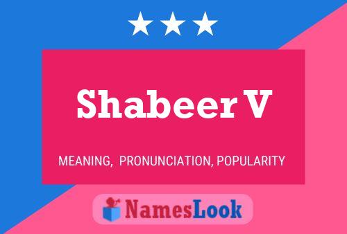 Shabeer V Name Poster