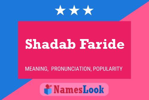 Shadab Faride Name Poster