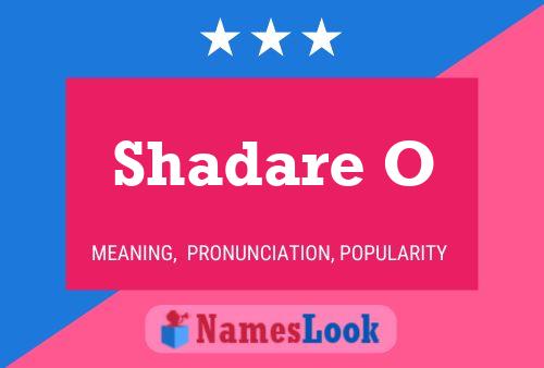 Shadare O Name Poster