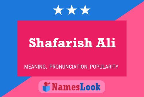 Shafarish Ali Name Poster