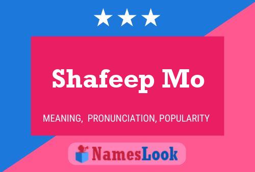 Shafeep Mo Name Poster