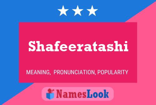 Shafeeratashi Name Poster