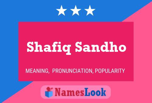 Shafiq Sandho Name Poster