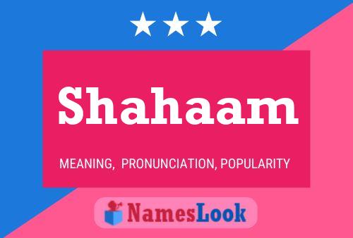 Shahaam Name Poster