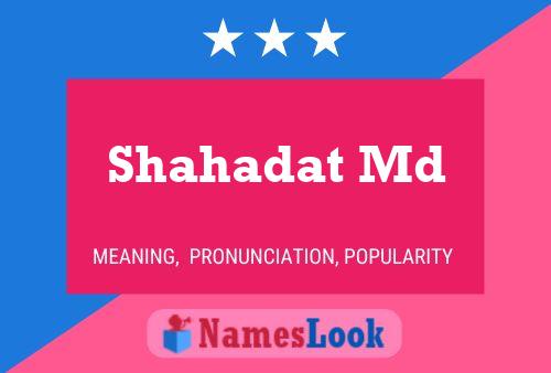 Shahadat Md Name Poster