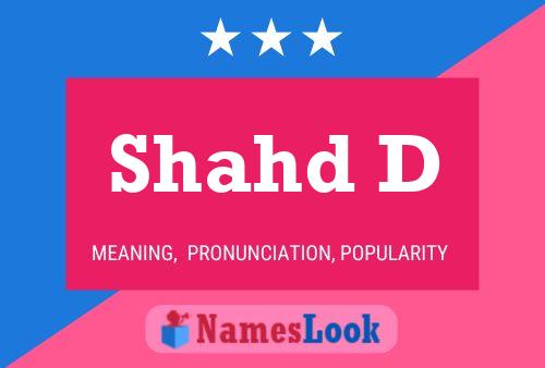 Shahd D Name Poster