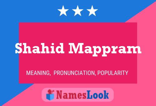 Shahid Mappram Name Poster