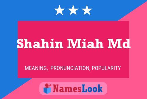 Shahin Miah Md Name Poster