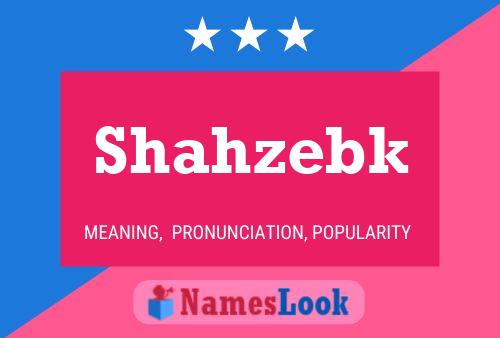 Shahzebk Name Poster