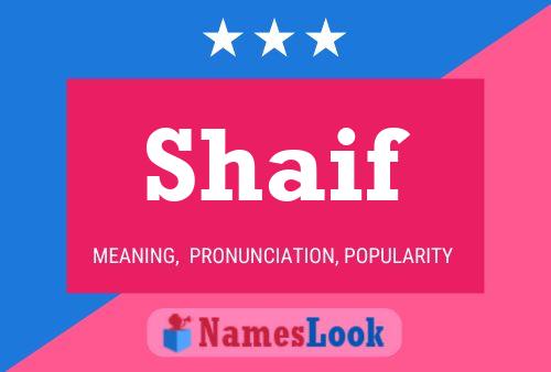 Shaif Name Poster