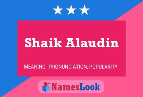 Shaik Alaudin Name Poster