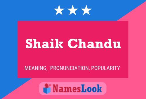 Shaik Chandu Name Poster