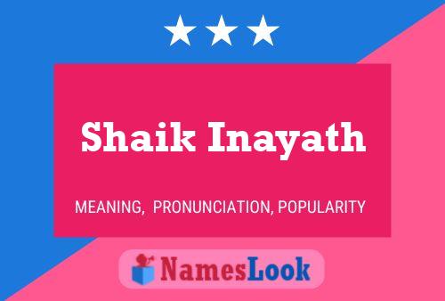 Shaik Inayath Name Poster