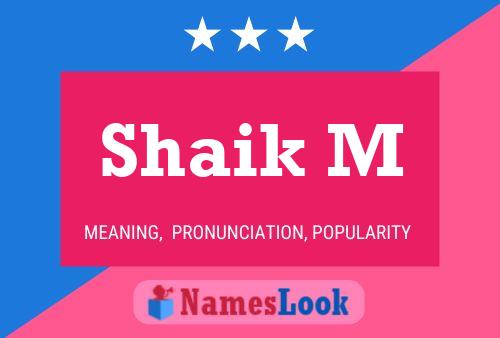 Shaik M Name Poster