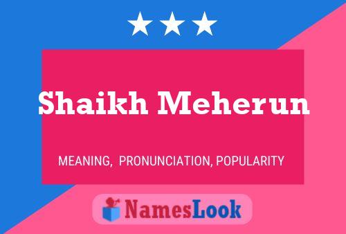 Shaikh Meherun Name Poster