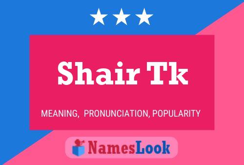 Shair Tk Name Poster