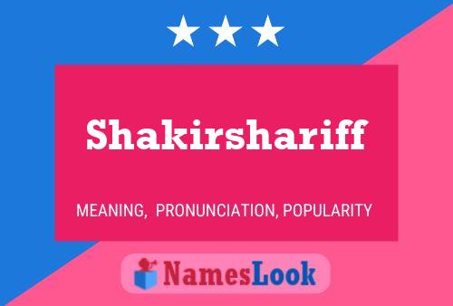 Shakirshariff Name Poster