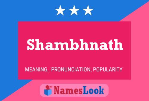 Shambhnath Name Poster