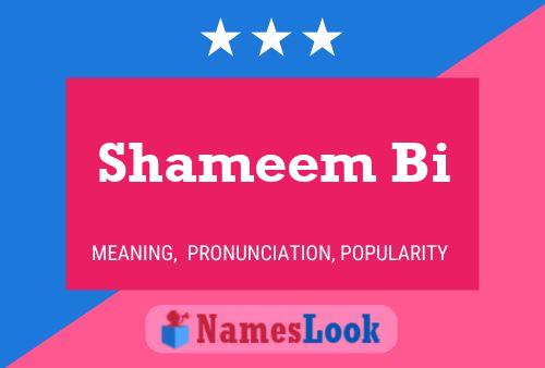 Shameem Bi Name Poster