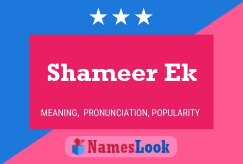 Shameer Ek Name Poster