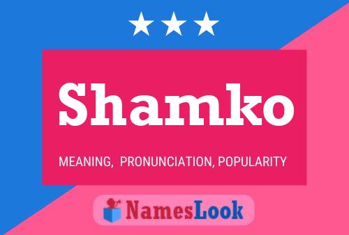 Shamko Name Poster