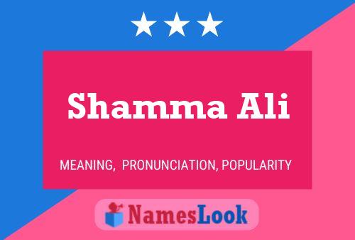 Shamma Ali Name Poster