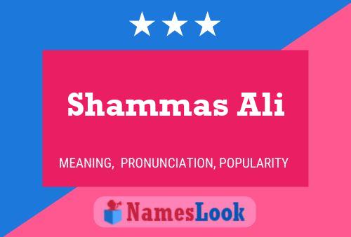 Shammas Ali Name Poster