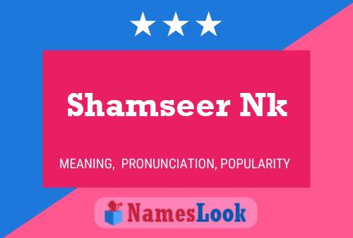 Shamseer Nk Name Poster