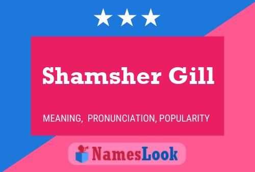 Shamsher Gill Name Poster