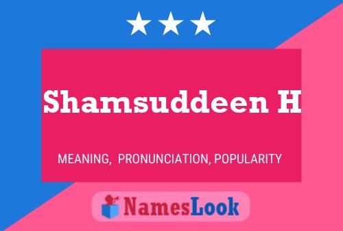 Shamsuddeen H Name Poster