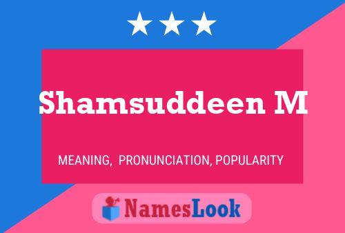 Shamsuddeen M Name Poster