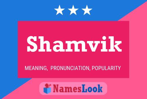 Shamvik Name Poster