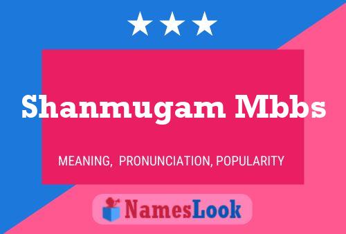 Shanmugam Mbbs Name Poster