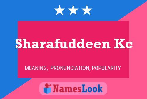 Sharafuddeen Kc Name Poster