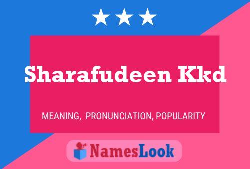 Sharafudeen Kkd Name Poster