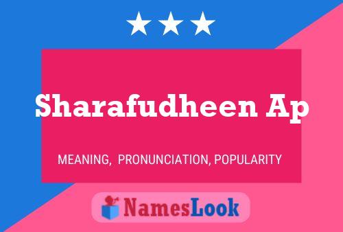 Sharafudheen Ap Name Poster