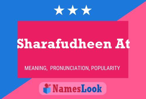 Sharafudheen At Name Poster