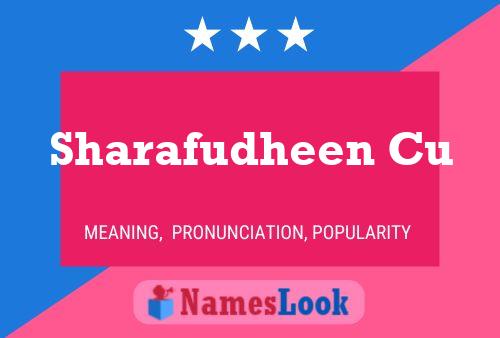 Sharafudheen Cu Name Poster