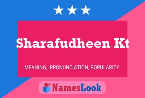 Sharafudheen Kt Name Poster