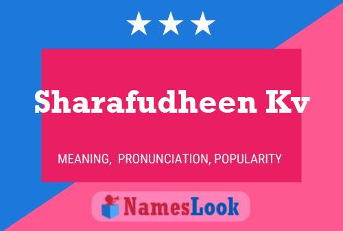 Sharafudheen Kv Name Poster