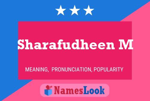 Sharafudheen M Name Poster