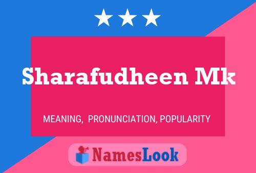 Sharafudheen Mk Name Poster