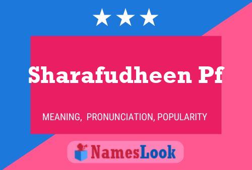 Sharafudheen Pf Name Poster