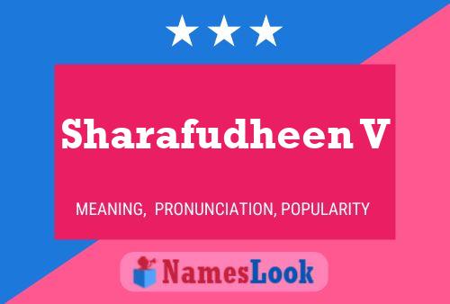 Sharafudheen V Name Poster