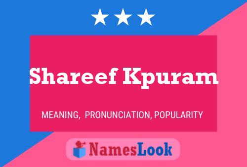 Shareef Kpuram Name Poster