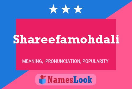 Shareefamohdali Name Poster