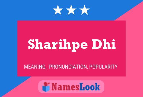 Sharihpe Dhi Name Poster